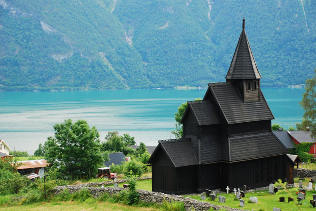 Picture 1 of Urnes wooden plank church - Norway