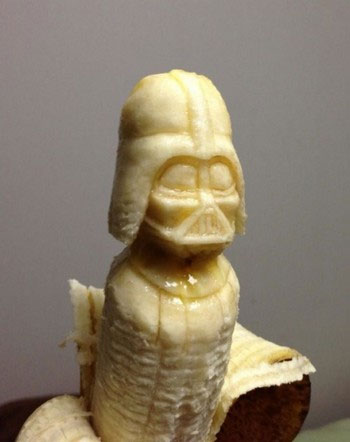 Picture 3 of Use a spoon and toothpick to sculpt on a banana