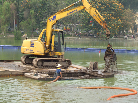 Picture 1 of Use bucket of sludge dredge machine: Take care of the habitat of Turtle tool