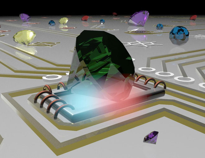 Picture 1 of Using light emitted from diamond beads, Dr. Vietnamese measured the temperature at nanoscale