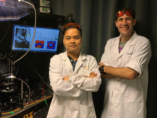 Picture 2 of Using light emitted from diamond beads, Dr. Vietnamese measured the temperature at nanoscale