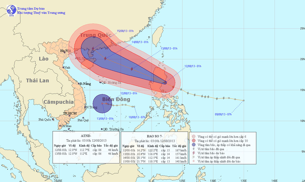 Picture 1 of Utor storm level up, close to the East Sea
