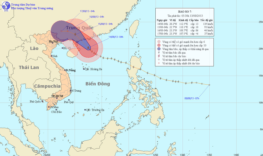 Picture 1 of Utor storm will cause heavy rain in the northeast provinces