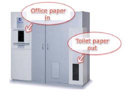 Picture 1 of Variable office waste paper into toilet paper