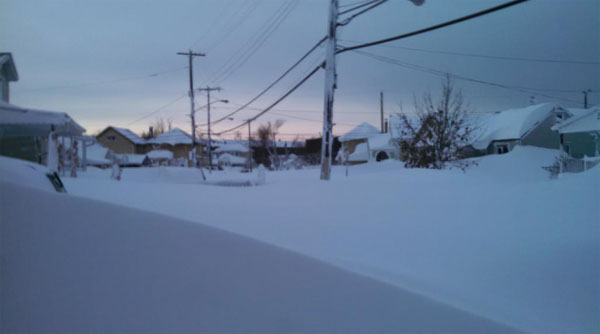 Picture 1 of Video: A close-up of the giant snowstorm when viewed from the inside