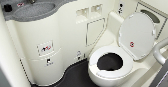 Picture 1 of Video: Answer the biggest mystery about the toilet on the plane