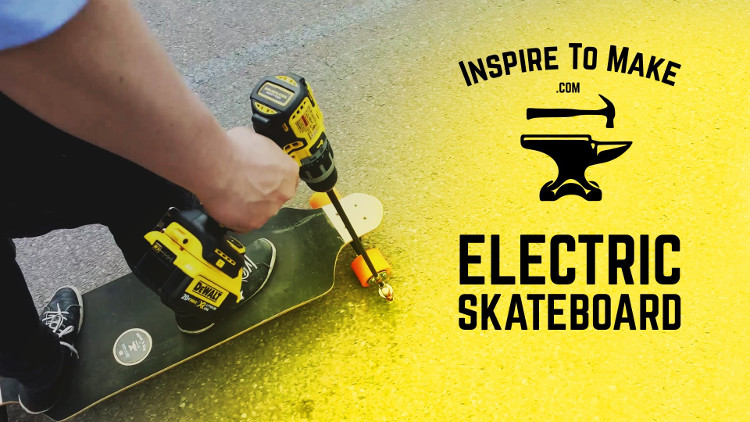 Picture 1 of Video: Blind eye with a skateboard powered by a drill can't be more creative