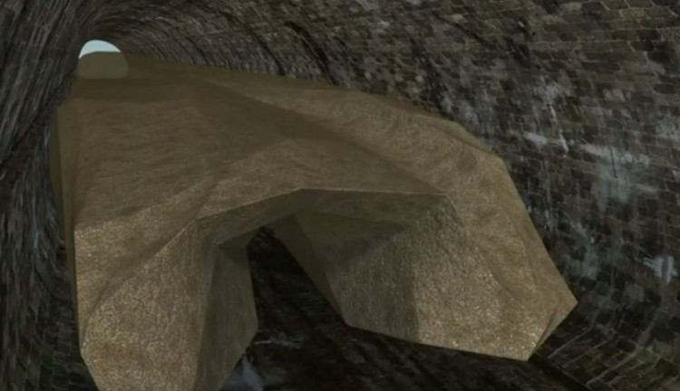 Picture 1 of Video: The mountain of fat loosely over the blue whale sealed the London sewer