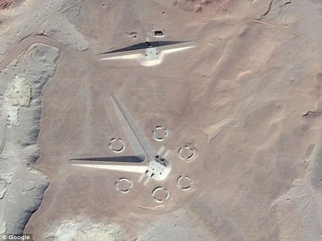Picture 1 of Video: The spacecraft-like structure is controversial in the Egyptian desert