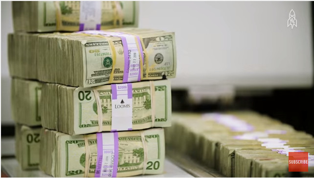 Picture 1 of Video: Use millions of dollars in paper money to plant trees