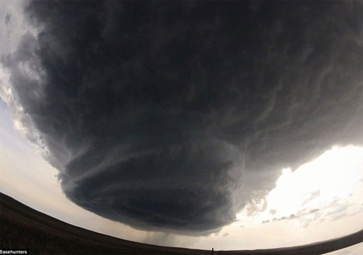 Picture 1 of Video: Vertical swirling clouds in terrible storms