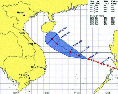 Picture 1 of Vietnam may be affected only by storm surges