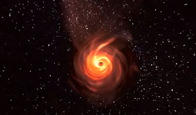 Picture 1 of Virtual reality simulation of black holes in the center of the Milky Way