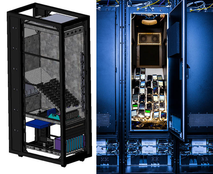 Picture 8 of Visit Facebook's data center, where the app tests over 2,000 phones at the same time