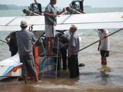 Picture 5 of VNS-41 hovercraft checked at Tri An lake