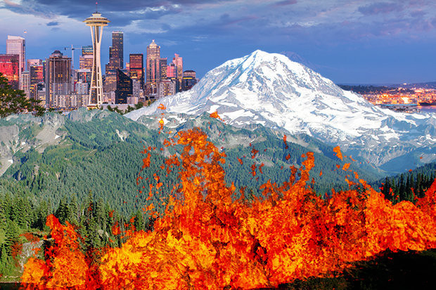 Picture 3 of Washington's highest volcano and the risk of flattening the US city