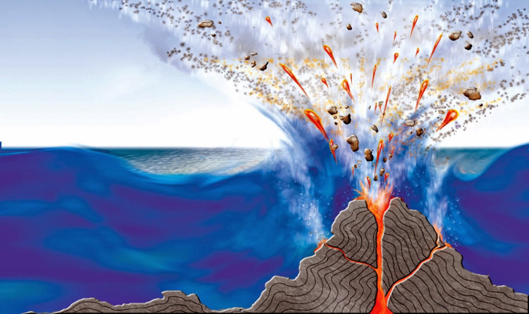 Picture 3 of Water can catch fire but why is there still volcanic eruption in the ocean?