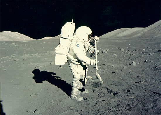Picture 1 of Water on the moon may originate from Earth