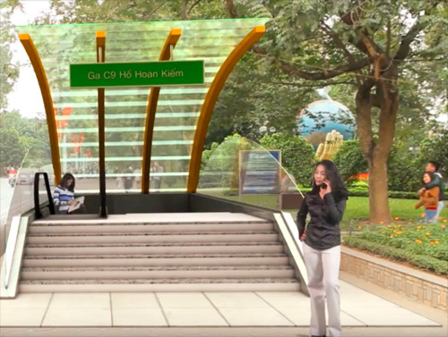 Picture 6 of What does the first subway station look like at Ho Guom Lake?