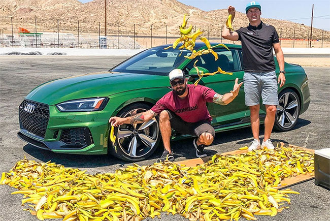 Picture 1 of What happens when driving through banana peels?