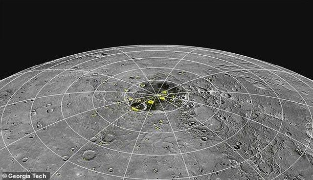 Picture 1 of Why do ice forms on Mercury despite temperatures up to 400 degrees Celsius?