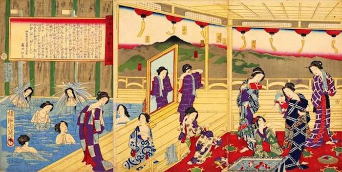 Picture 4 of Why do Japanese people wear a small towel every time they bathe in 'hot springs'?