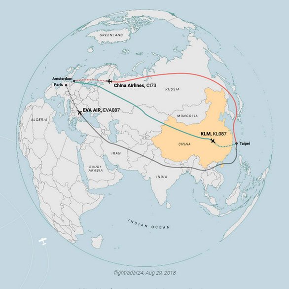 Picture 6 of Why do so many international flights go round and round?