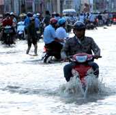 20% of Saigon area is flooded when the sea level rises by one meter