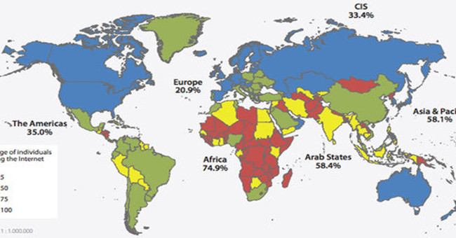 2016: More than half of the world's population still has no internet