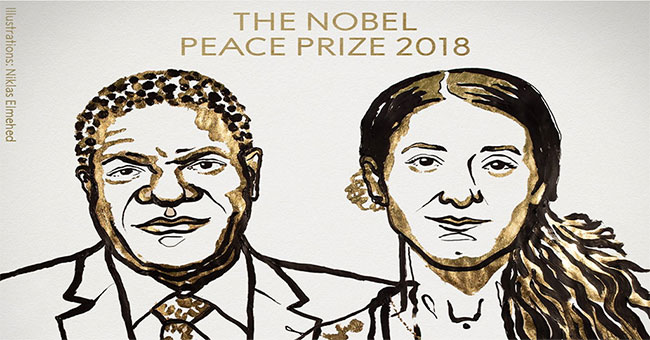 2018 Nobel Peace Prize for doctors and activists against sexual violence