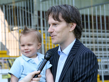 2-year-old baby signs a football contract