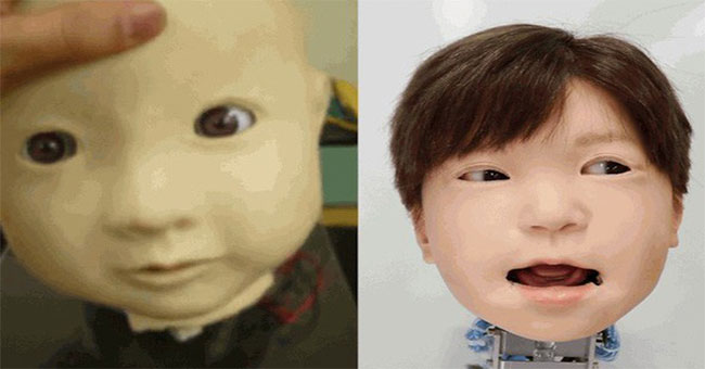 7 years after the 'skin covering' for the human-head robot, its frightening level has not decreased