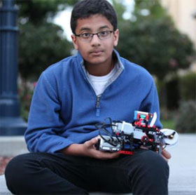 A 12-year-old student makes a braille printing machine from Lego
