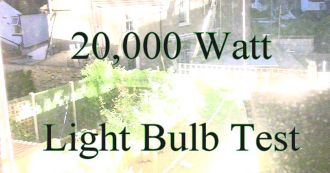 A 20,000-watt light bulb is enough to illuminate your neighborhood