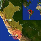 A 7.3-magnitude earthquake struck Peru