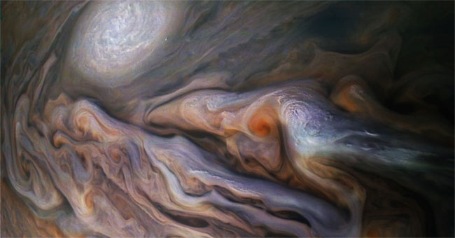 A beautiful Jupiter Jupiter under the view of the Juno ship