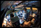 A close-up of the 'brain' of a plane over the beam makes you dizzy