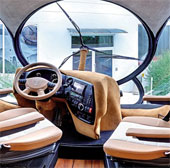 A close-up of the expensive gold inlaid mobile home