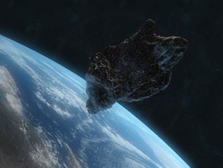 A meteor is about to fly near the earth