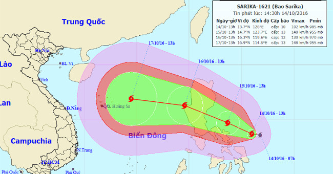 A new storm appeared near the East Sea