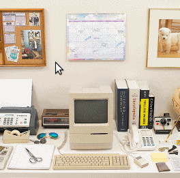 A picture depicts the change of the desk over the past 20 years