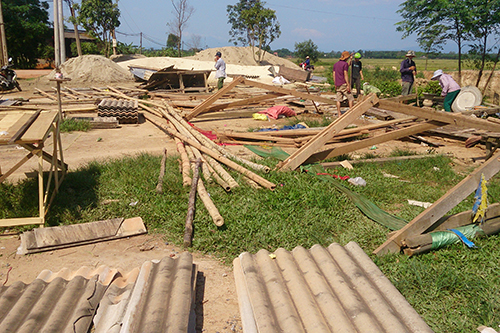 A series of houses were unroofed after a 20-minute whirlwind
