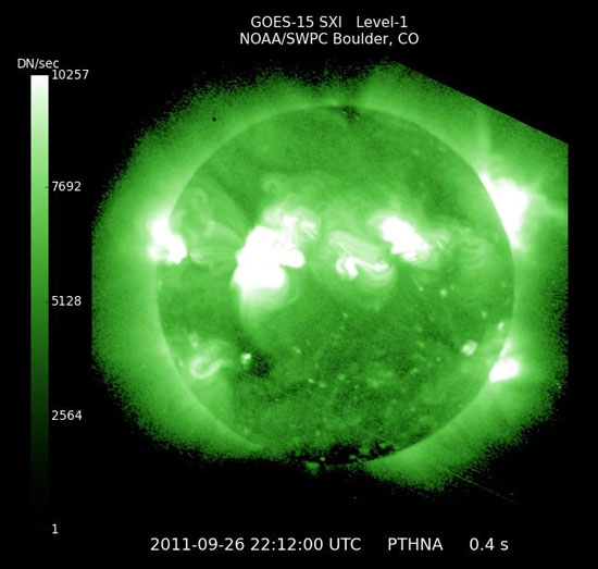 A strong solar storm occurred