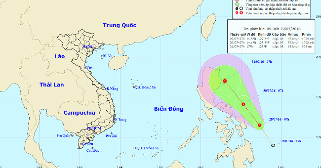 Ability to appear Storm No. 2 into the South China Sea