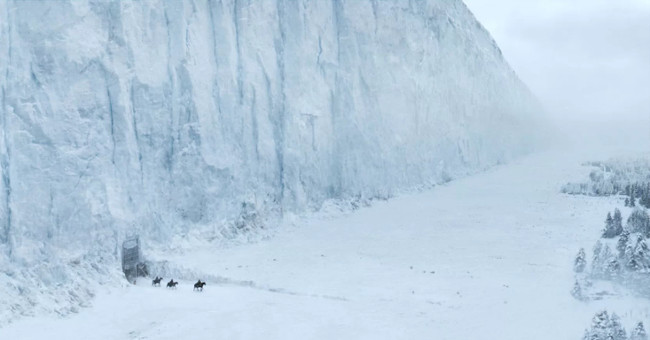 Ability to exist a 200 meter high ice wall under physical view