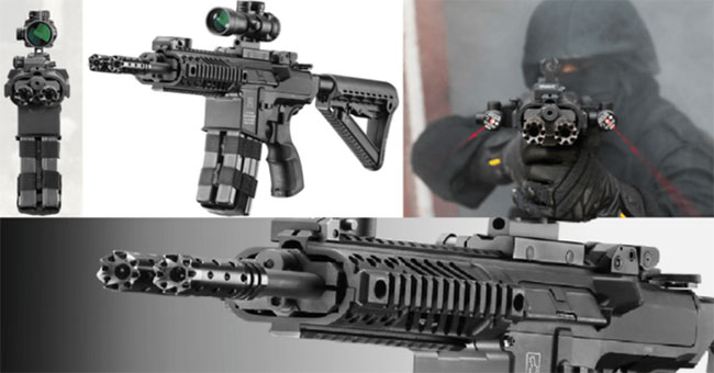 Admire the super-strong, super-expensive, two-headed sniper rifle