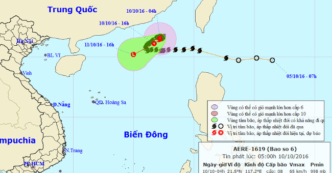 Aere No. 6 storm weakens
