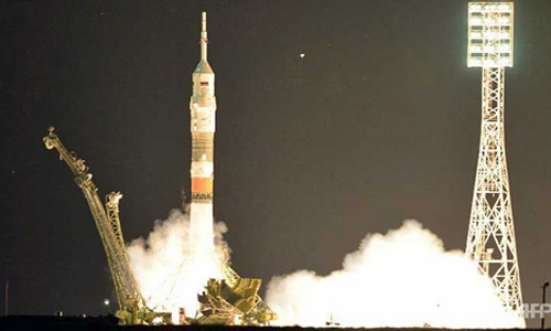 After two months of delay, Russia launched a ship carrying people to space
