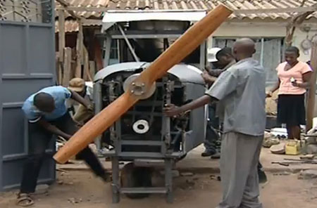 Aircraft made from rubbish