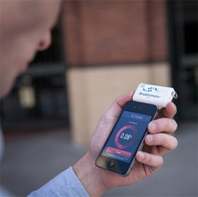 Alcohol based smartphone measuring device